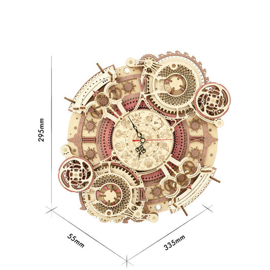 Holz Modell Uhr, 3D Puzzle (verschiedene Ausführungen)